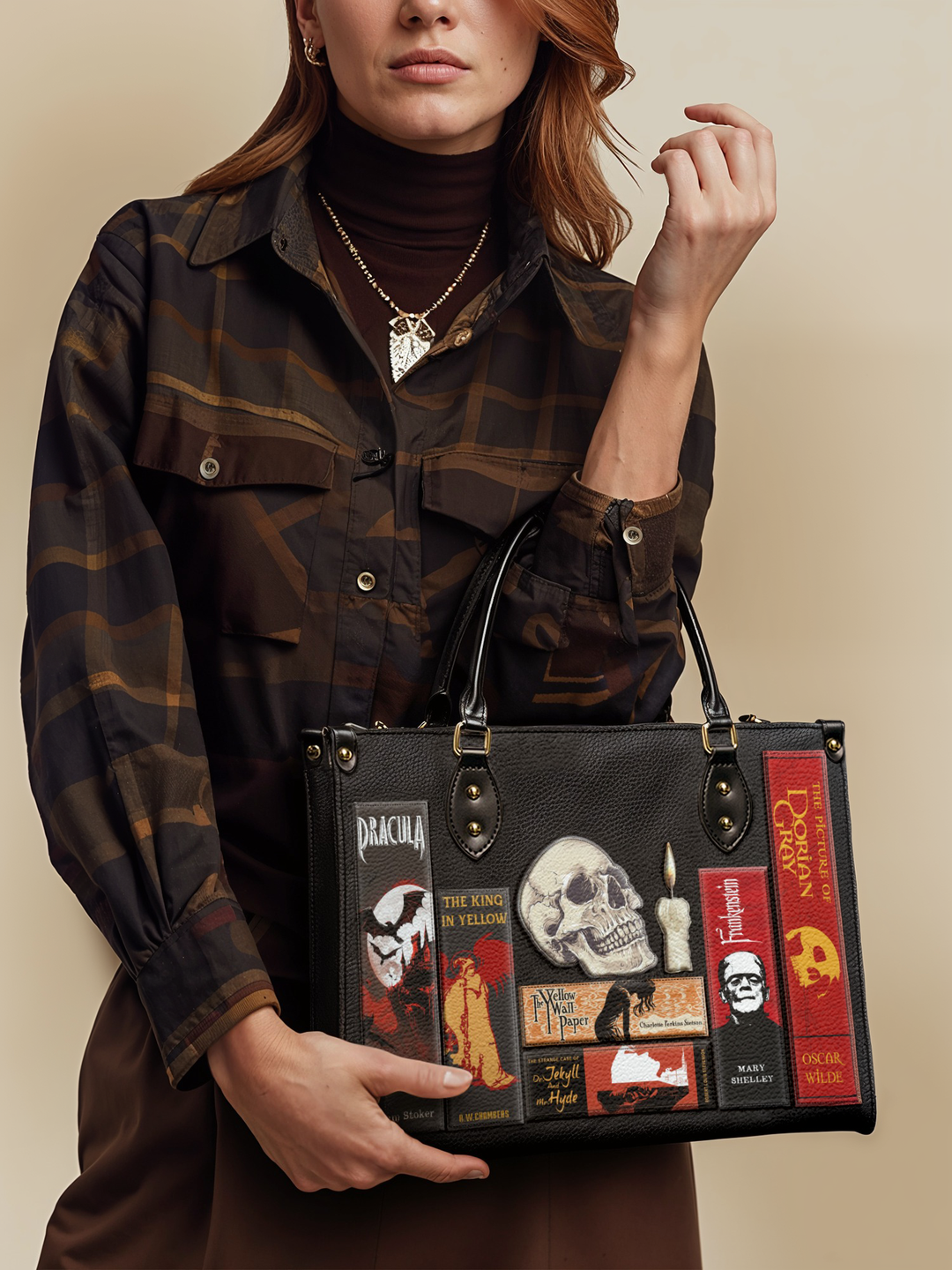 "The Codex of Gothic Tales" Lather Bag