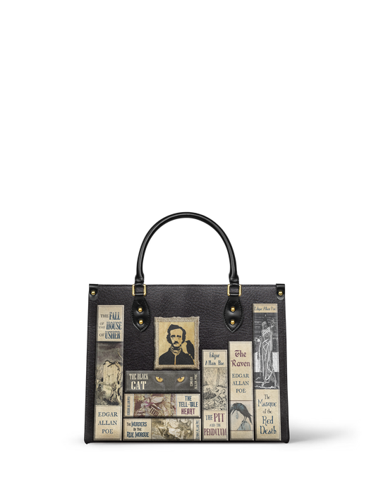"Poe's Library" Leather Bag
