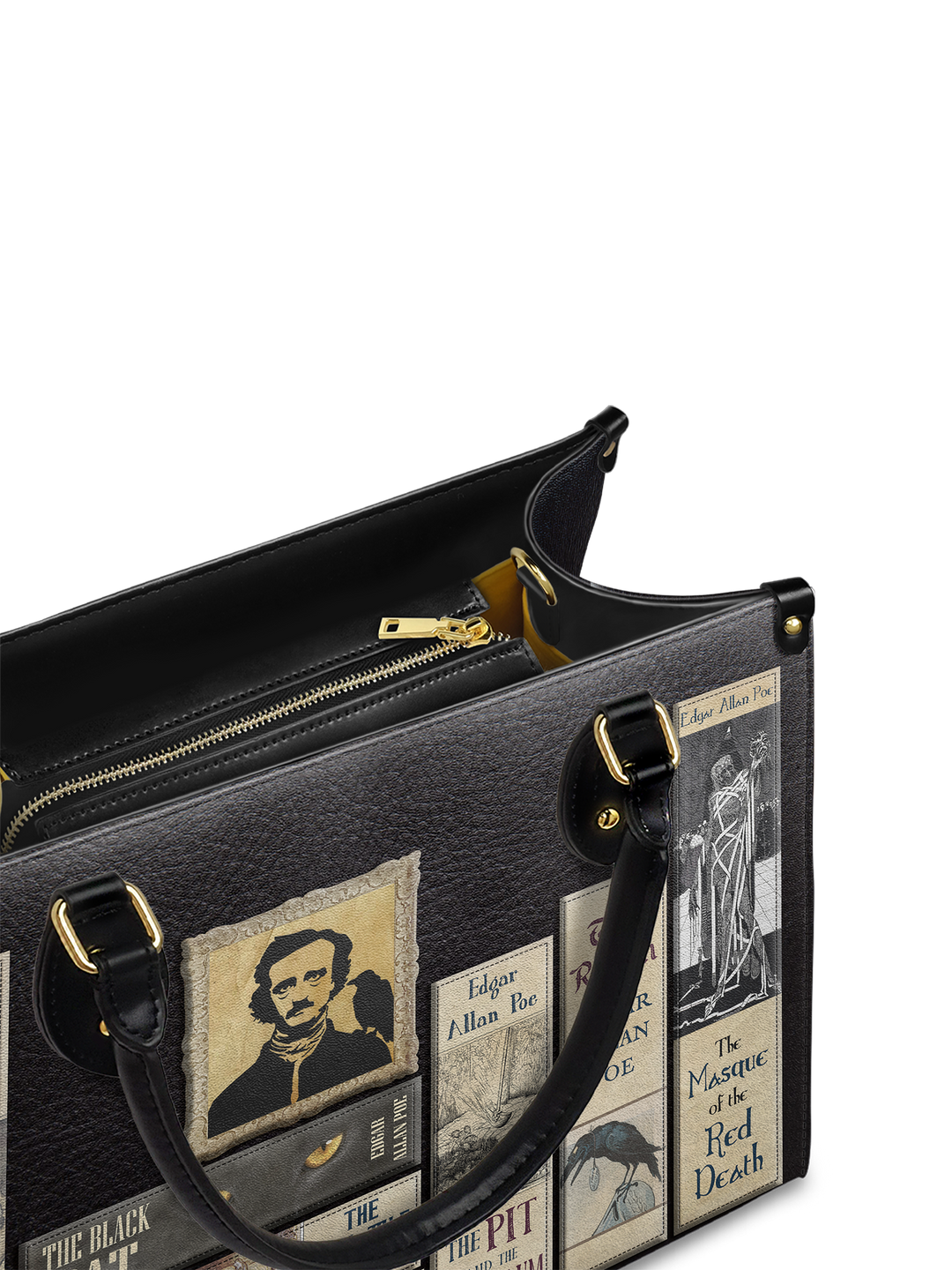 "Poe's Library" Leather Bag