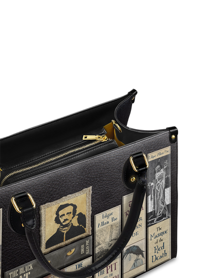 "Poe's Library" Leather Bag